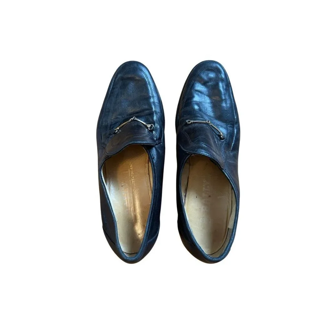 Bally black leather horsebit loafers size 9.5